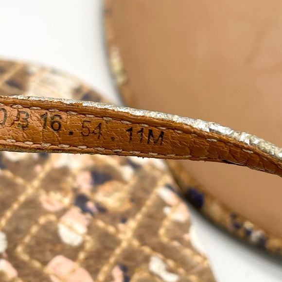 Tory Burch Womens 11M Marion Quilted T Strap Sandals Shoes‎ Cork Thong Slingback - Picture 12 of 12